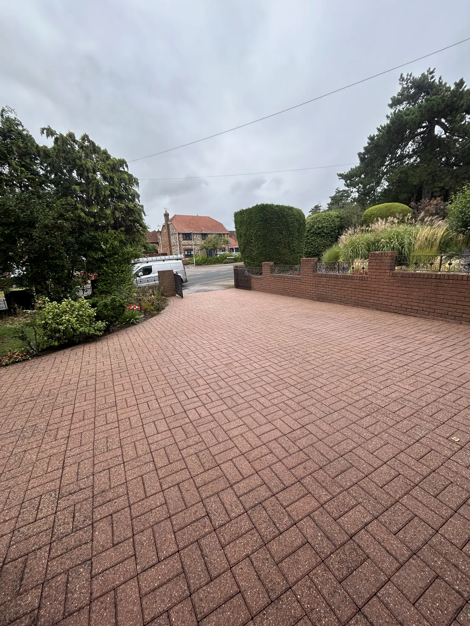 Block paved driveway cleaned in Hertfordshire